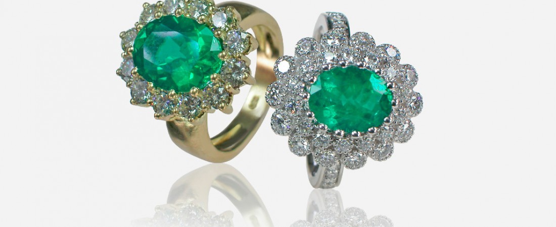 Die neue Schönheit – Smaragd Doublette und Brillanten